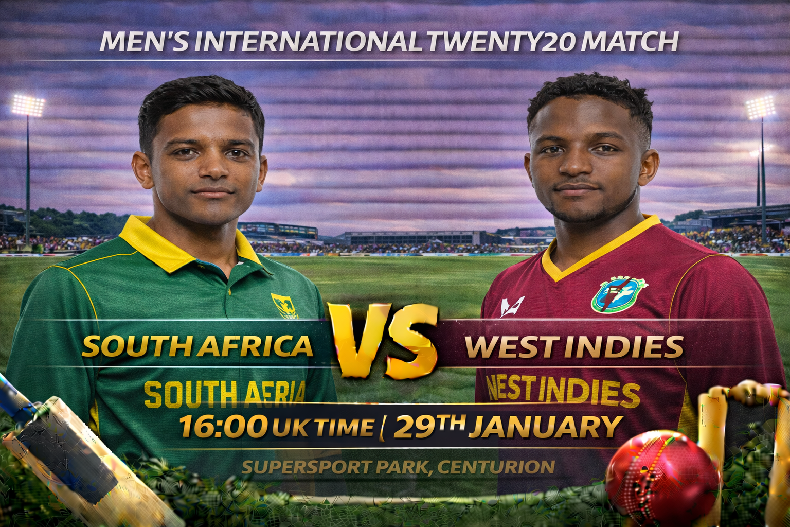 Read more about the article South Africa v West Indies – 29 January – Preview & Prediction