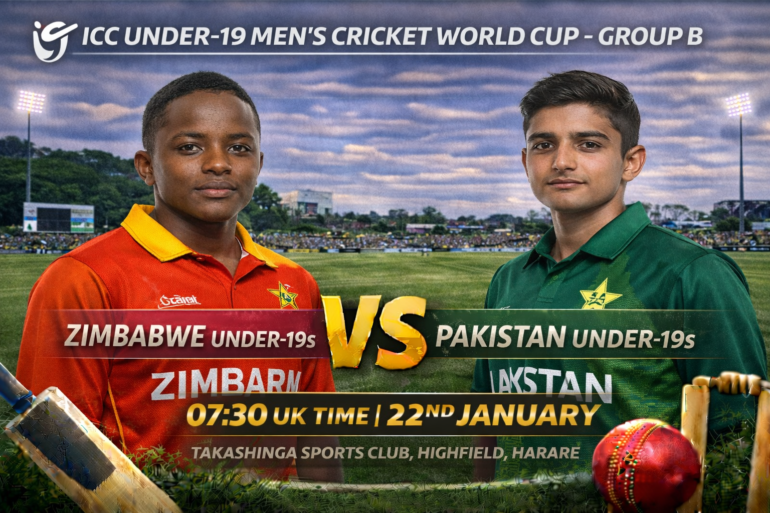 Read more about the article Zimbabwe Under-19s v Pakistan Under-19s – 22 January – Preview & Prediction