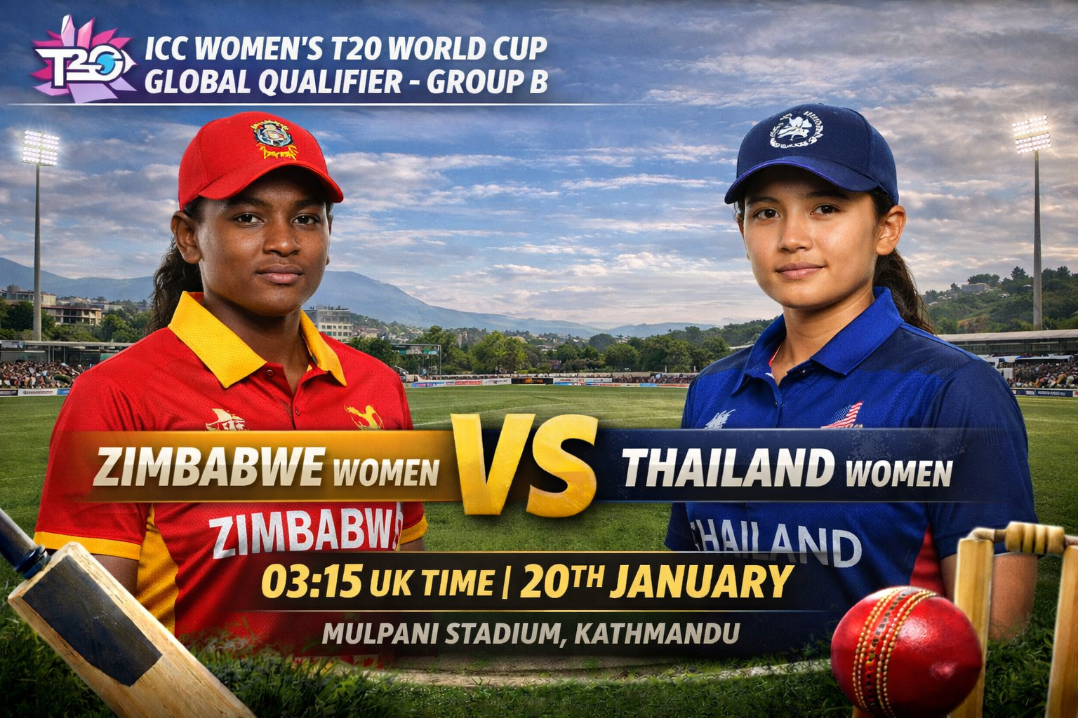 Read more about the article Zimbabwe Women v Thailand Women – 20 January – Preview & Prediction