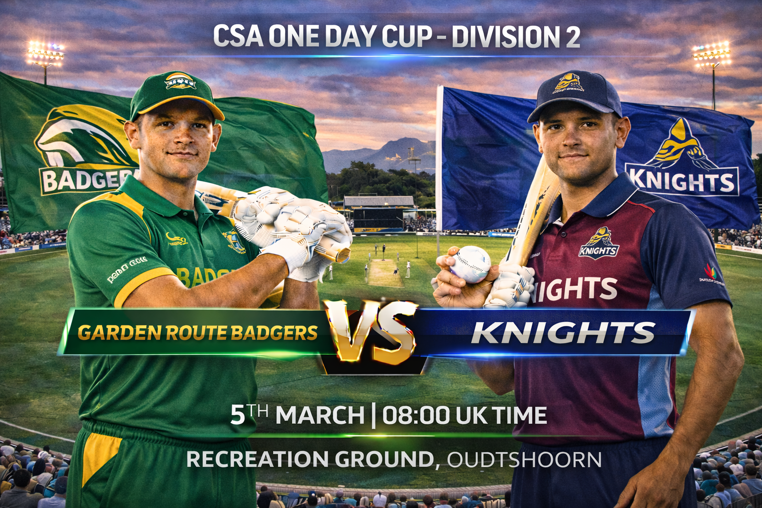 Read more about the article Garden Route Badgers v Knights – 5 March – Preview & Prediction