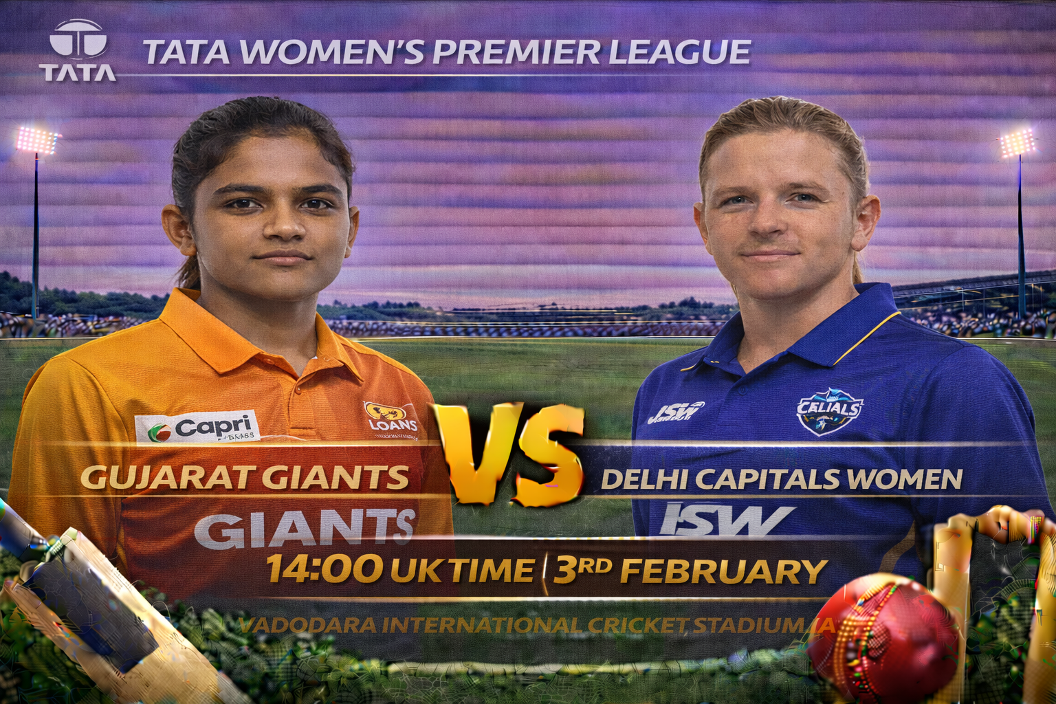 Read more about the article Gujarat Giants v Delhi Capitals Women – 3 February – Preview & Prediction