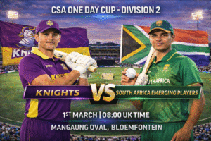 Knights v SA Emerging Players Preview 1st March 26