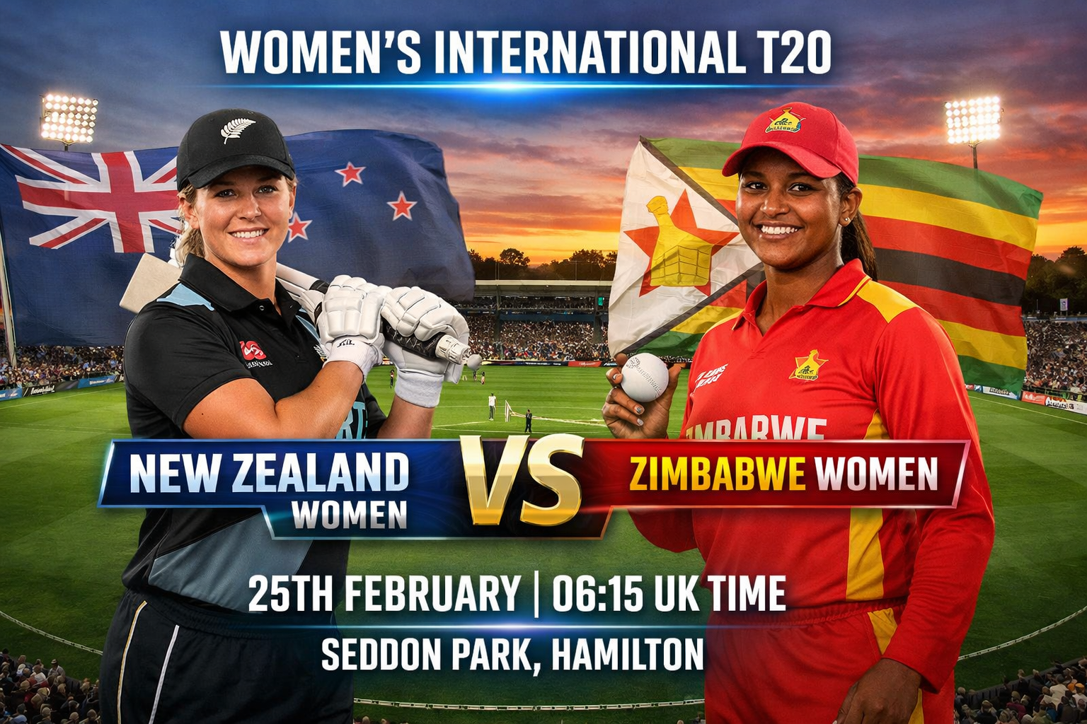 Read more about the article New Zealand Women v Zimbabwe Women – 25 February – Preview & Prediction