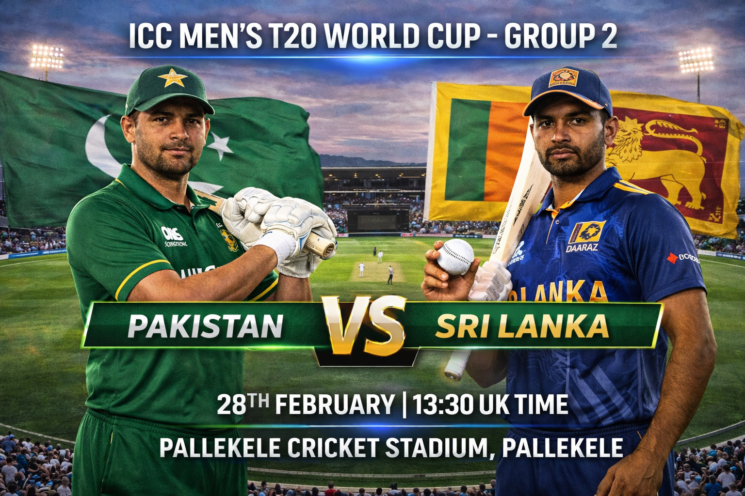 Read more about the article Pakistan v Sri Lanka – 28 February – Preview & Prediction