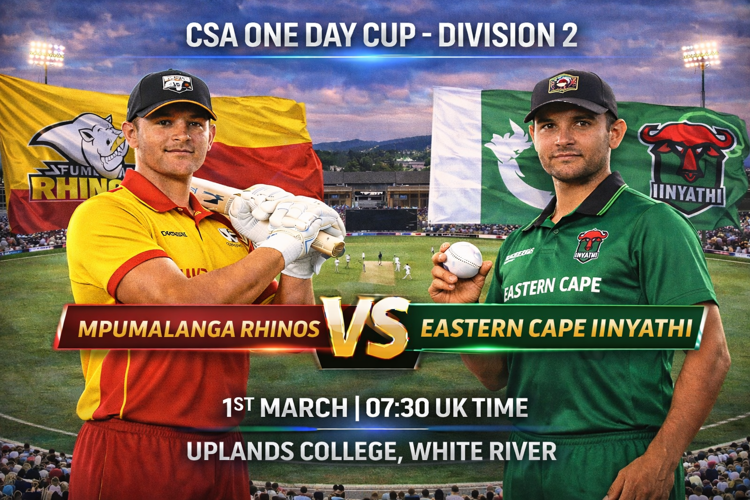 Read more about the article Mpumalanga Rhinos v Eastern Cape Iinyathi – 1 March – Preview & Prediction