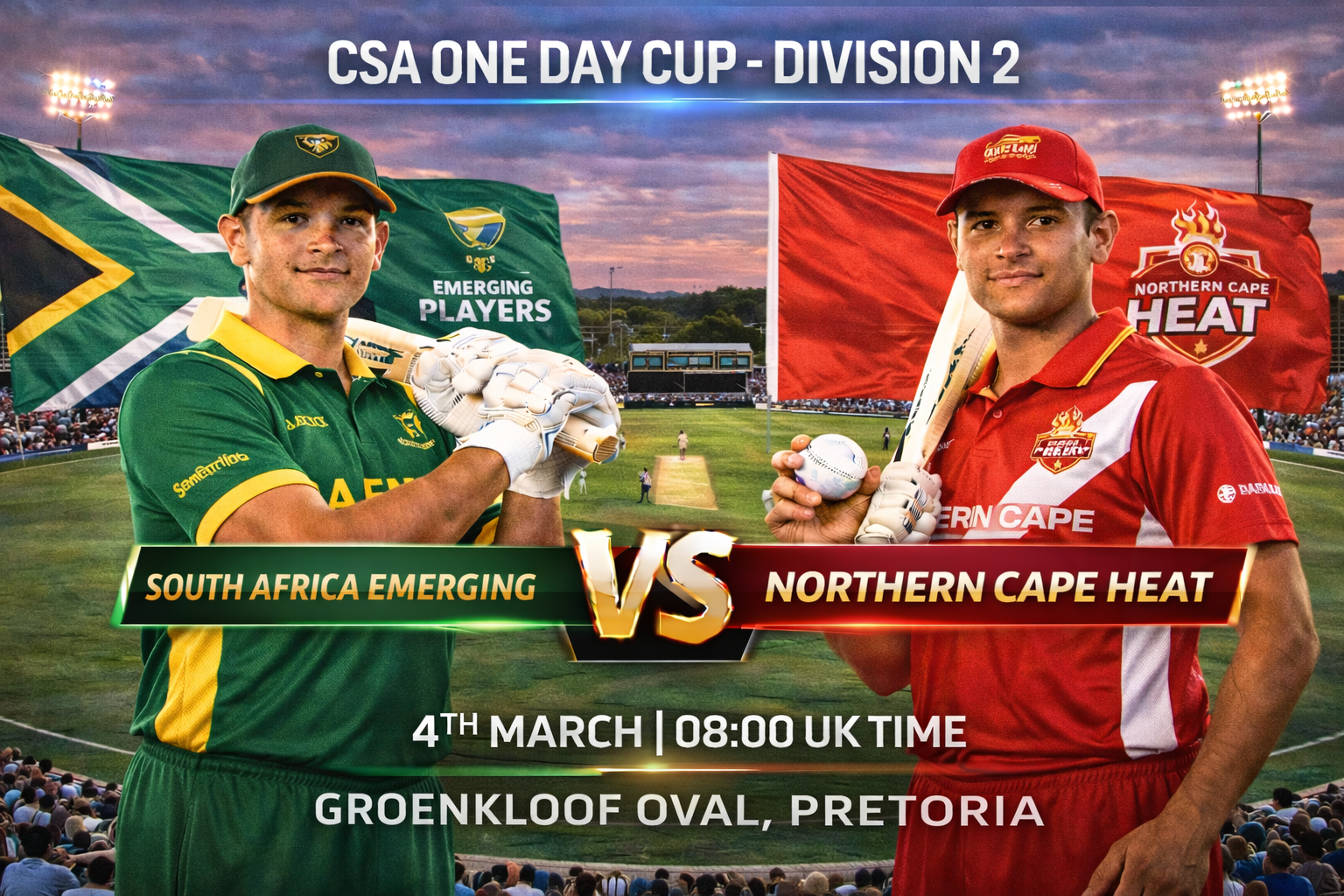 Read more about the article South Africa Emerging Players v Northern Cape Heat – 4 March – Preview & Prediction