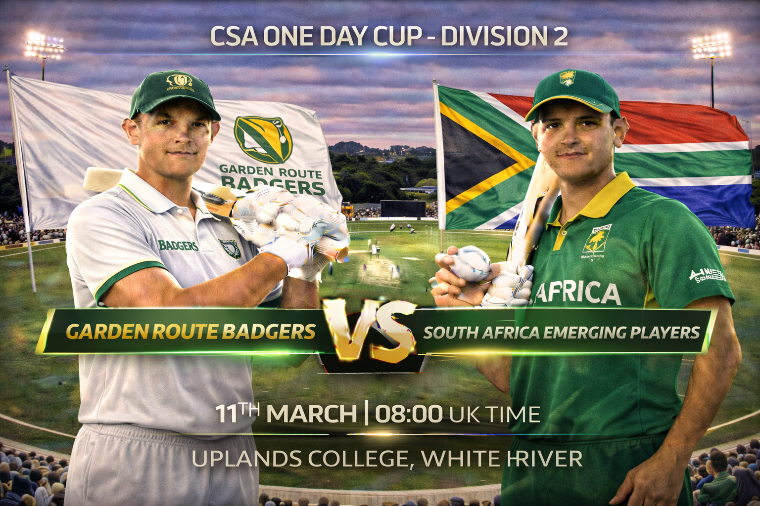 Read more about the article Garden Route Badgers v SA Emerging Players – 11 March – Preview & Prediction