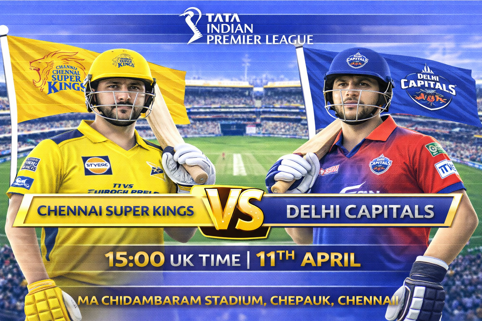 Read more about the article Chennai Super Kings v Delhi Capitals – 11 April – Preview & Prediction