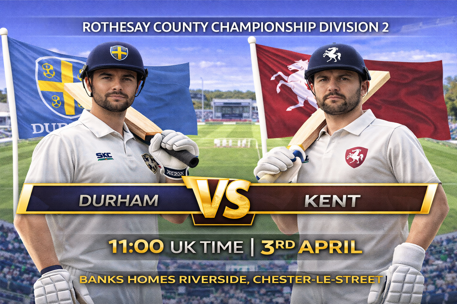 Read more about the article Durham v Kent – 3 April – Preview & Prediction