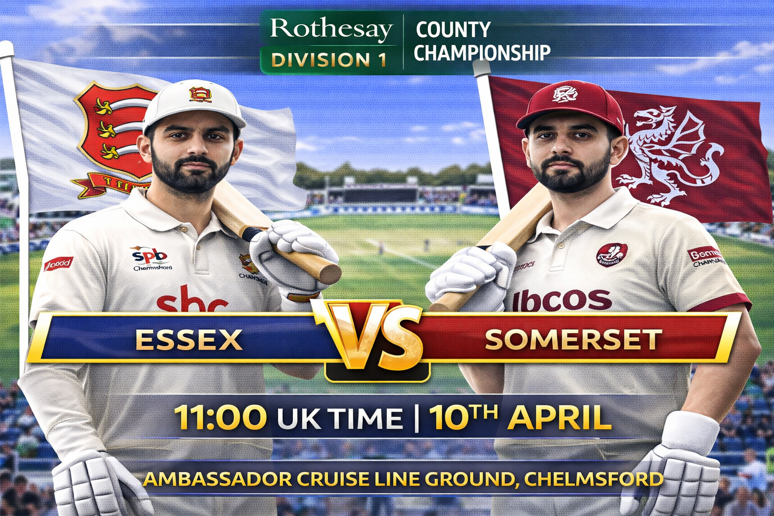 Read more about the article Essex v Somerset – 10 April – Preview & Prediction