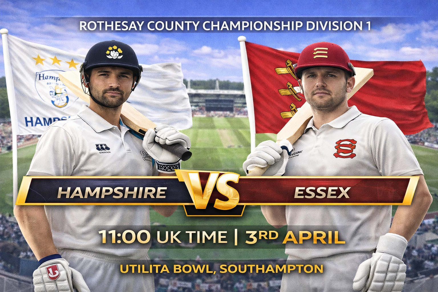 Read more about the article Hampshire v Essex – 3 April – Preview & Prediction