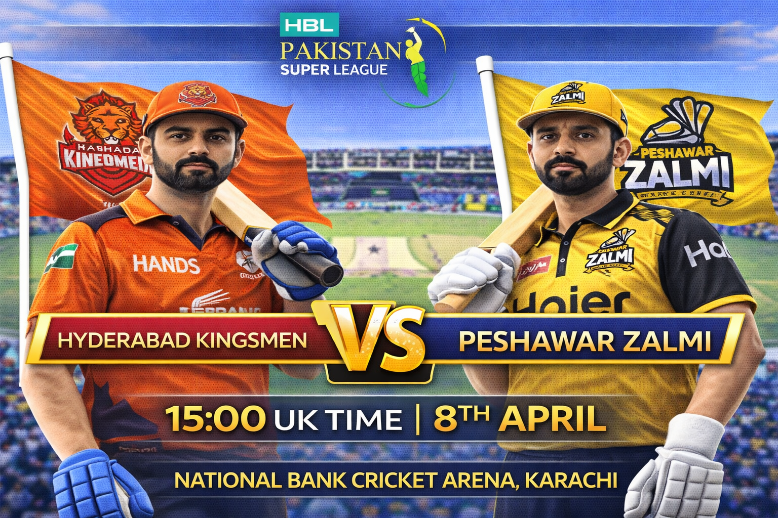 Read more about the article Hyderabad Kingsmen v Peshawar Zalmi – 8 April – Preview & Prediction