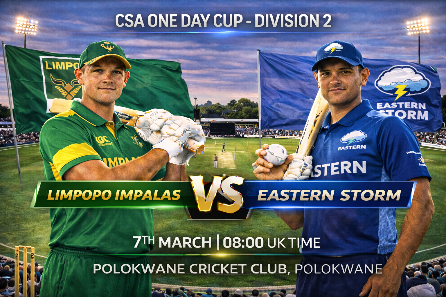Read more about the article Limpopo Impalas v Eastern Storm – 7 March – Preview & Prediction