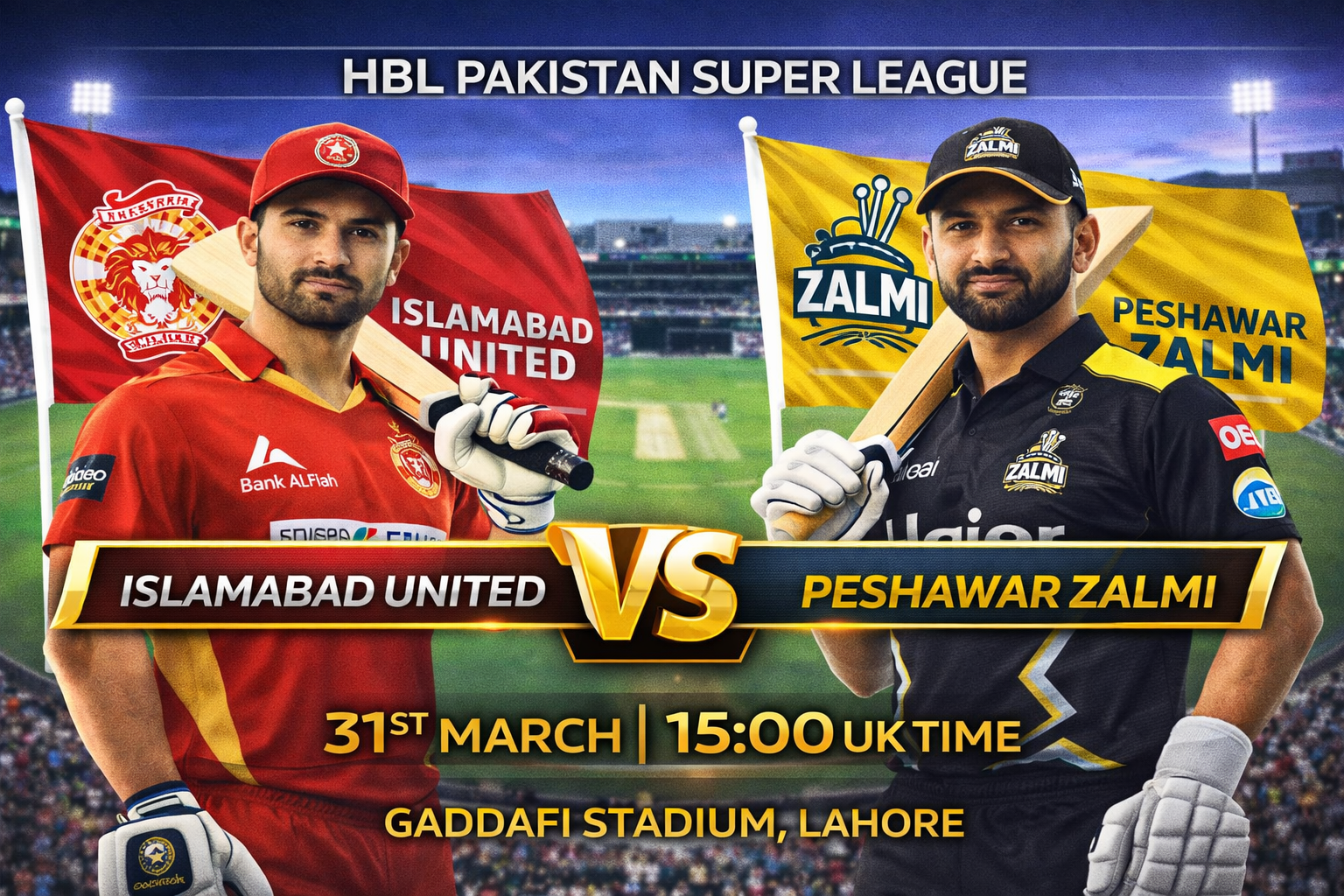 Read more about the article Islamabad United v Peshawar Zalmi – 31 March – Preview & Prediction