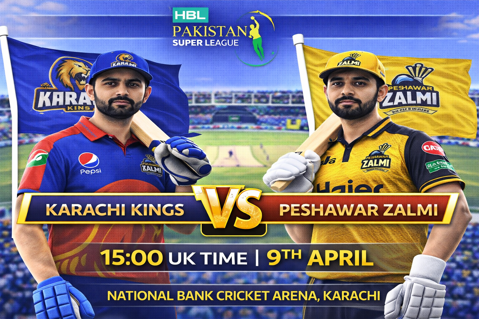 Read more about the article Karachi Kings v Peshawar Zalmi – 9 April – Preview & Prediction