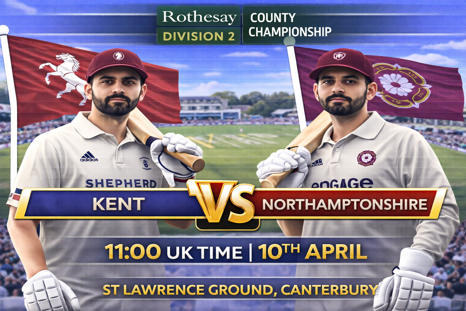 Read more about the article Kent v Northamptonshire – 10 April – Preview & Prediction