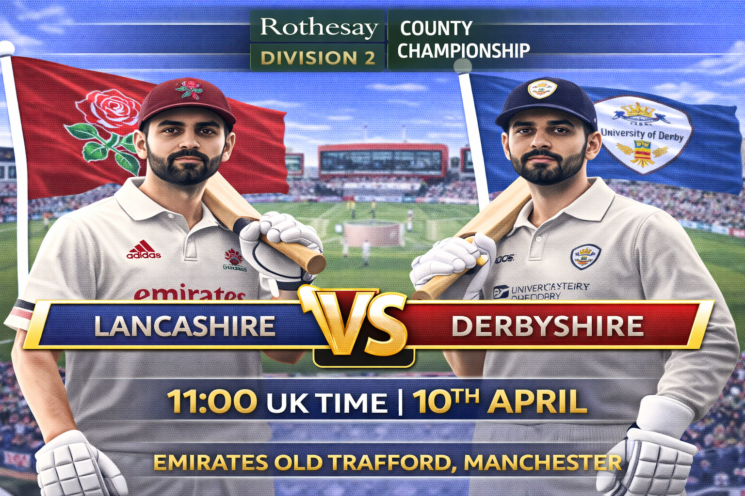 Read more about the article Lancashire v Derbyshire – 10 April – Preview & Prediction