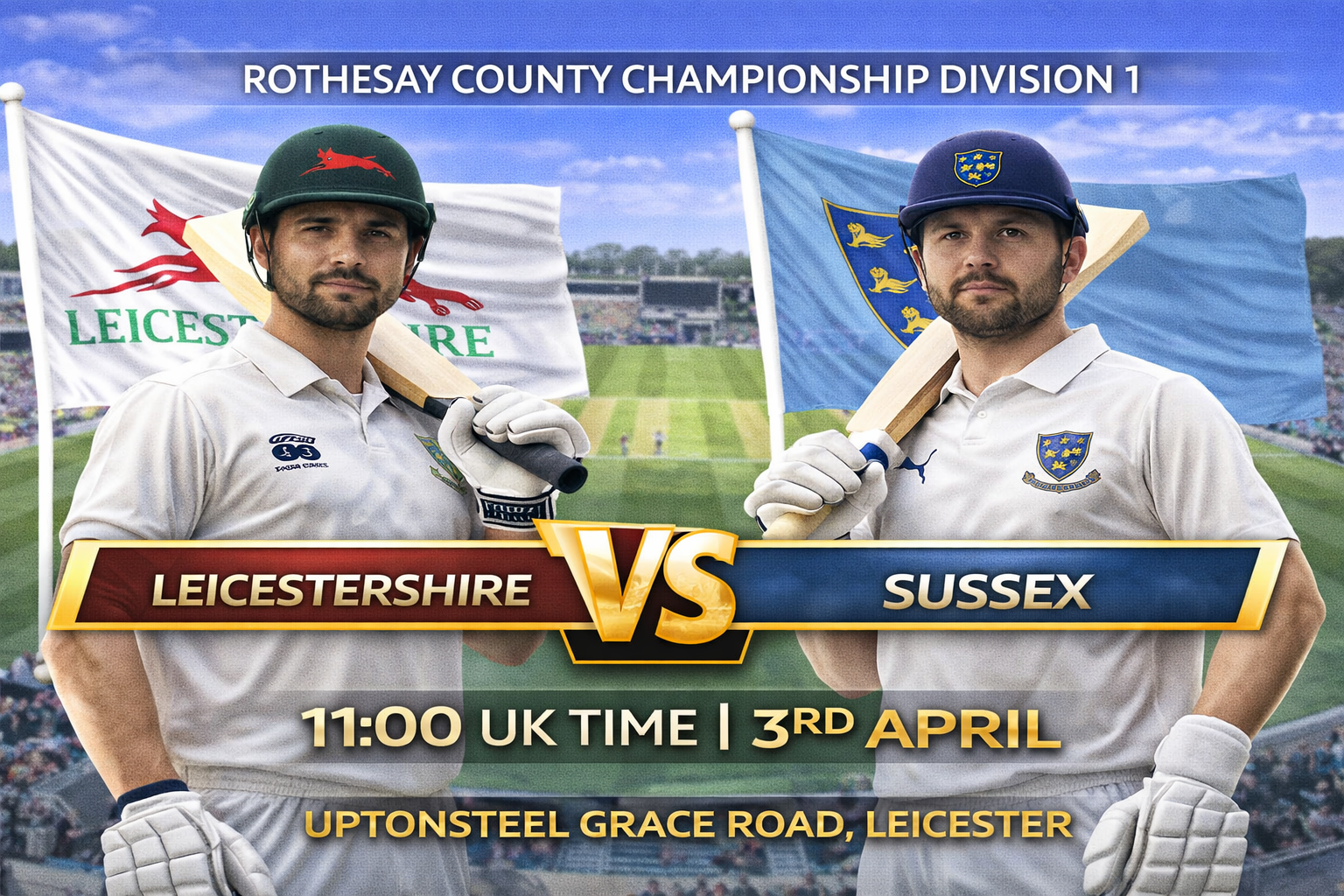 Read more about the article Leicestershire v Sussex – 3 April – Preview & Prediction