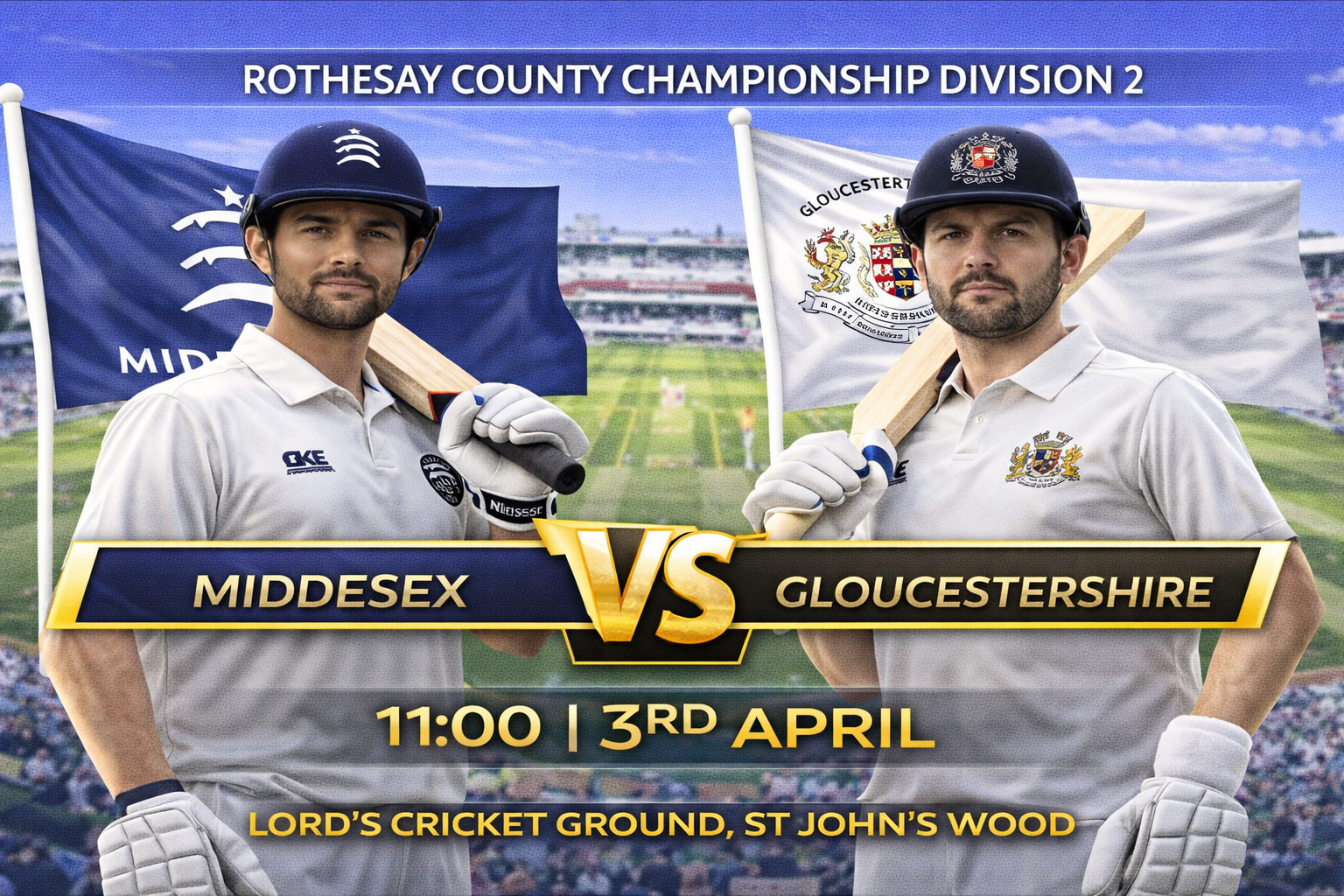 Read more about the article Middlesex v Gloucestershire – 3 April – Preview & Prediction