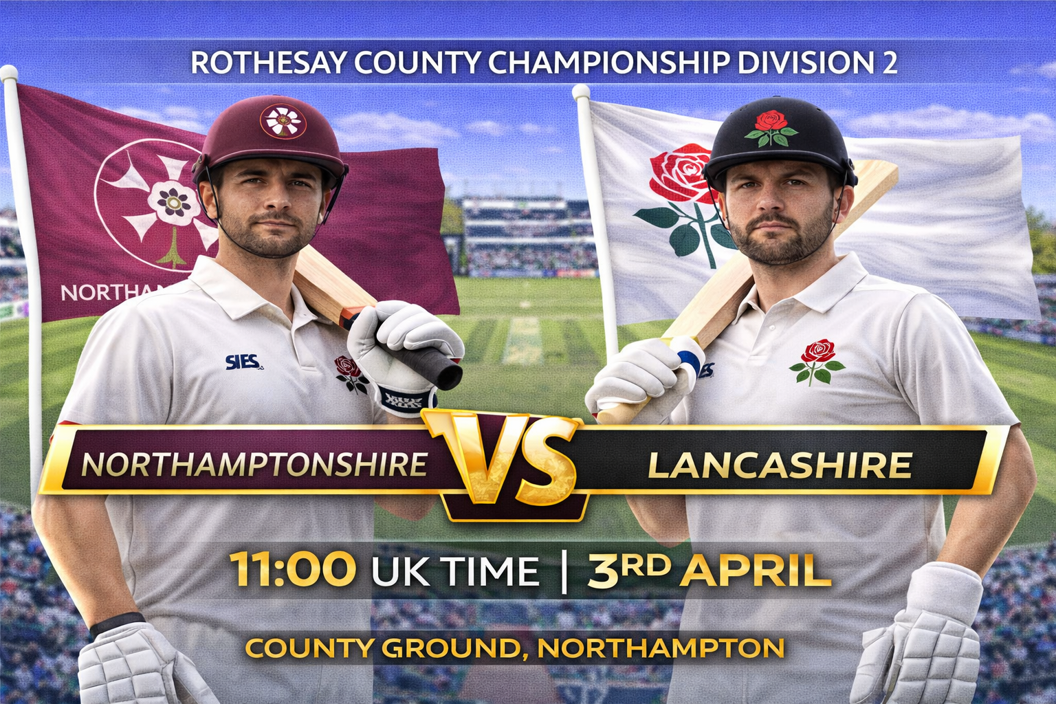 Read more about the article Northamptonshire v Lancashire – 3 April – Preview & Prediction