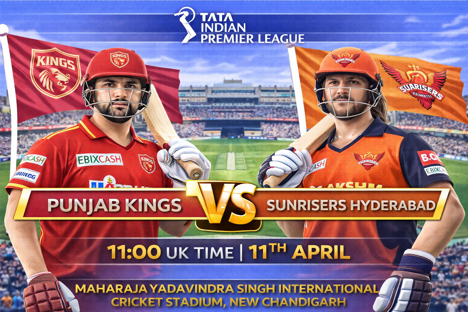 Read more about the article Punjab Kings v Sunrisers Hyderabad – 11 April – Preview & Prediction