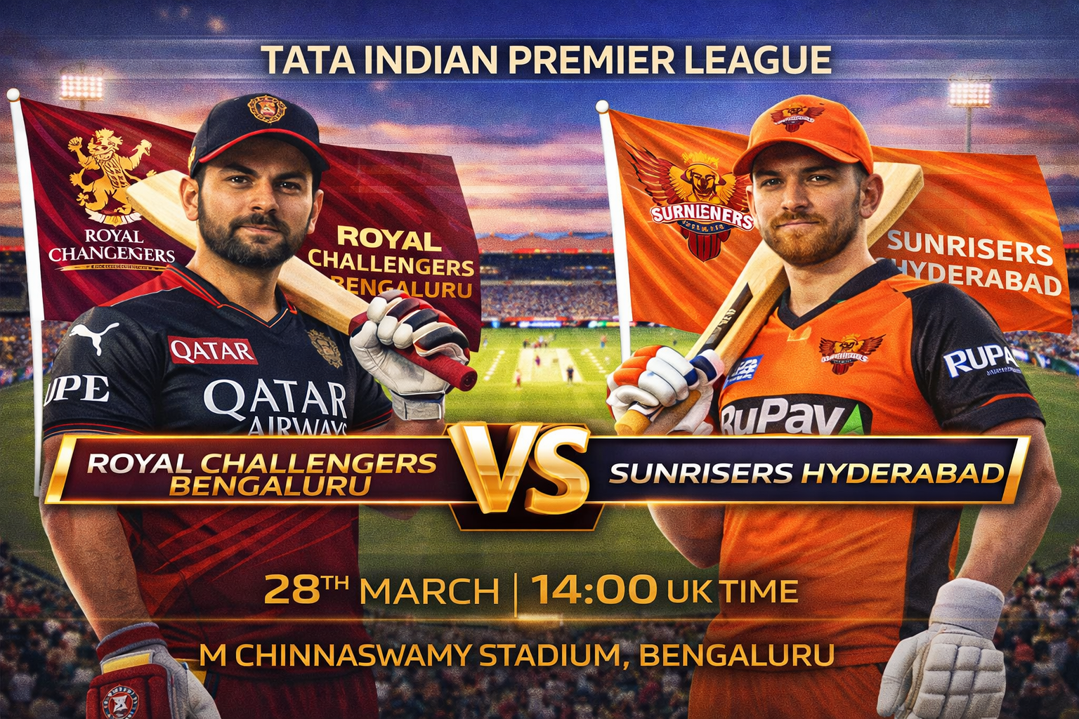 Read more about the article Royal Challengers Bengaluru v Sunrisers Hyderabad – 28 March – Preview & Prediction