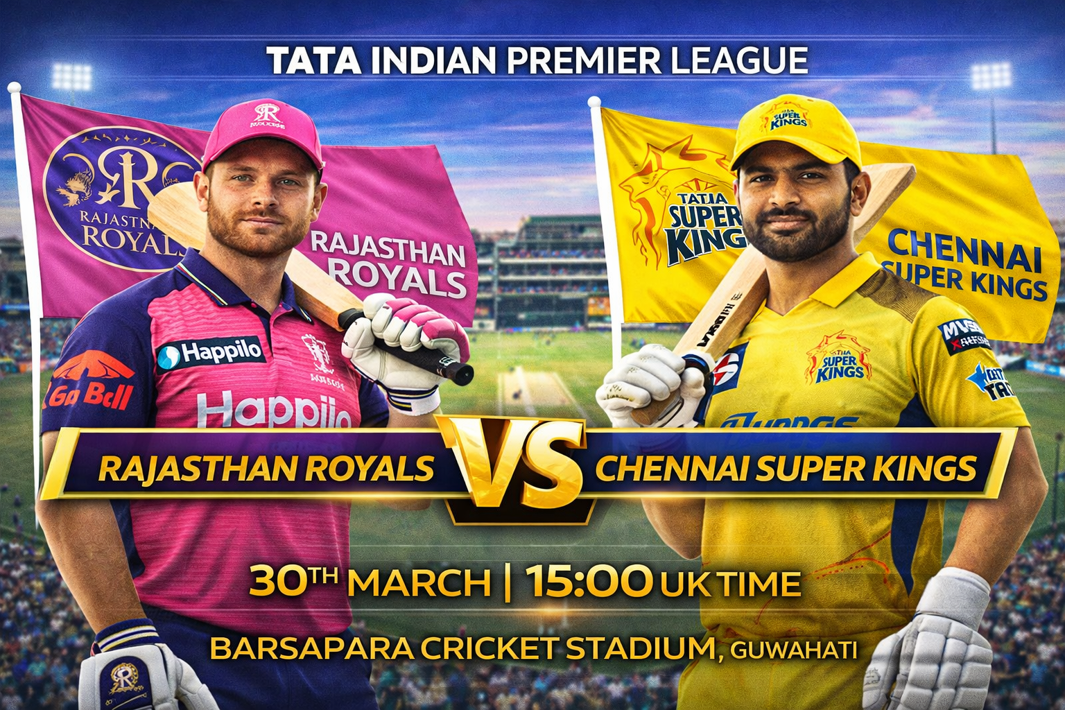Read more about the article Rajasthan Royals v Chennai Super Kings – 30 March – Preview & Prediction