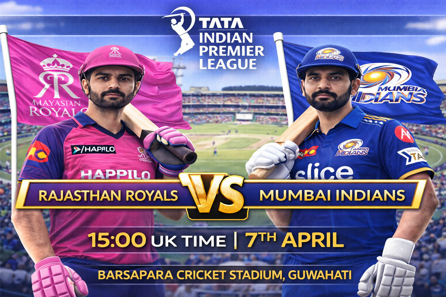 Read more about the article Rajasthan Royals v Mumbai Indians – 7 April – Preview & Prediction