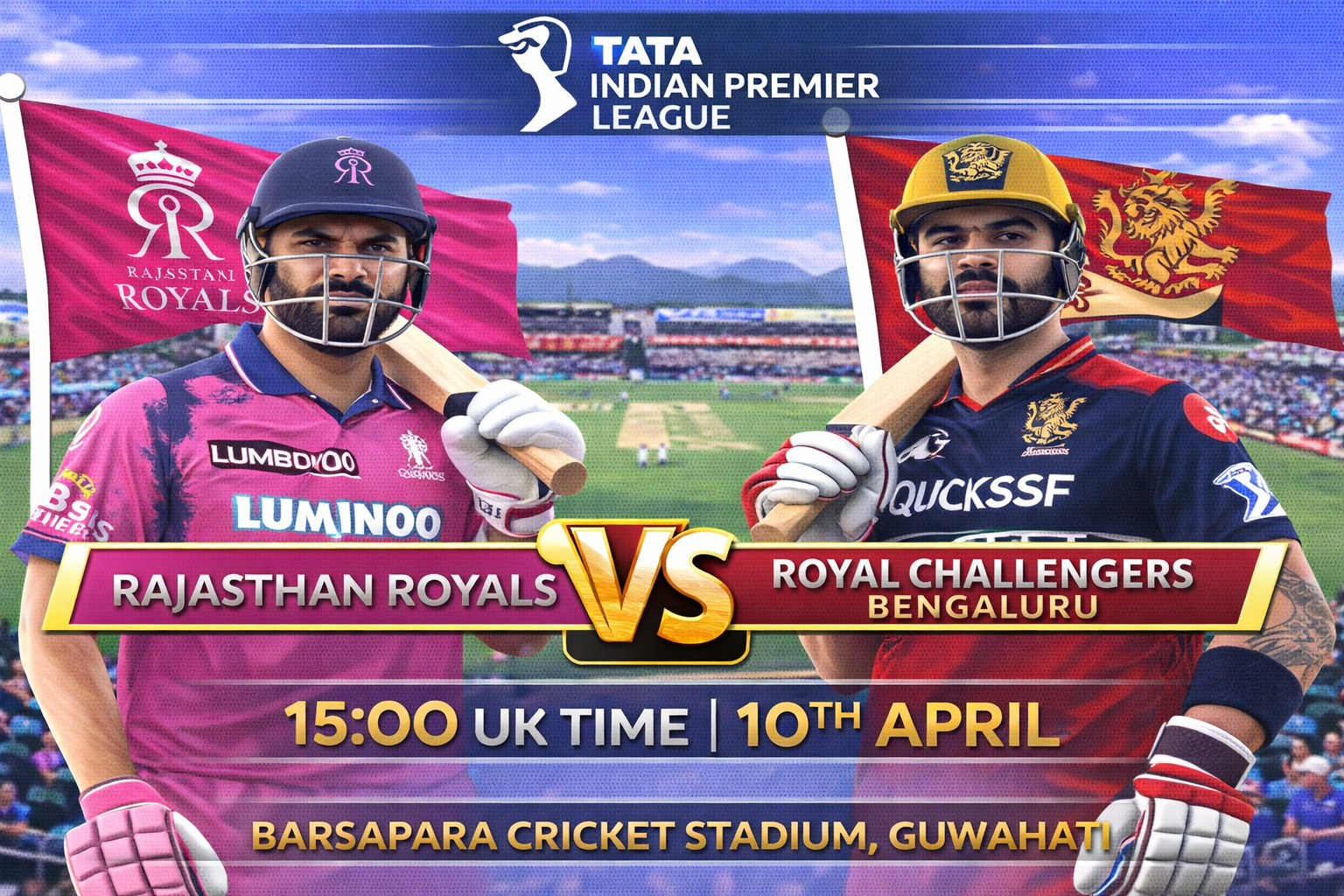 Read more about the article Rajasthan Royals v Royal Challengers Bengaluru – 10 April – Preview & Prediction