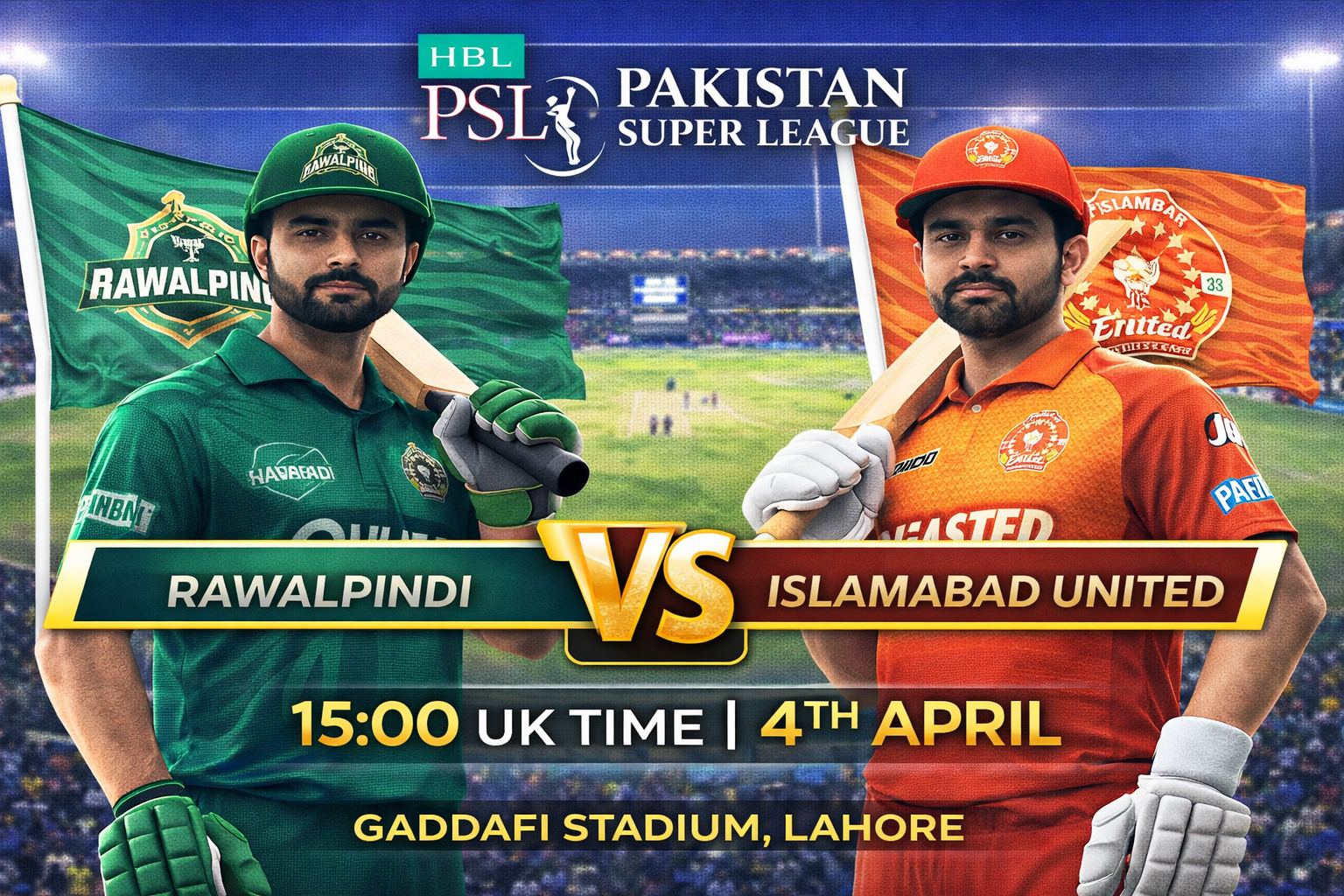Read more about the article Rawalpindiz v Islamabad United – 4 April – Preview & Prediction
