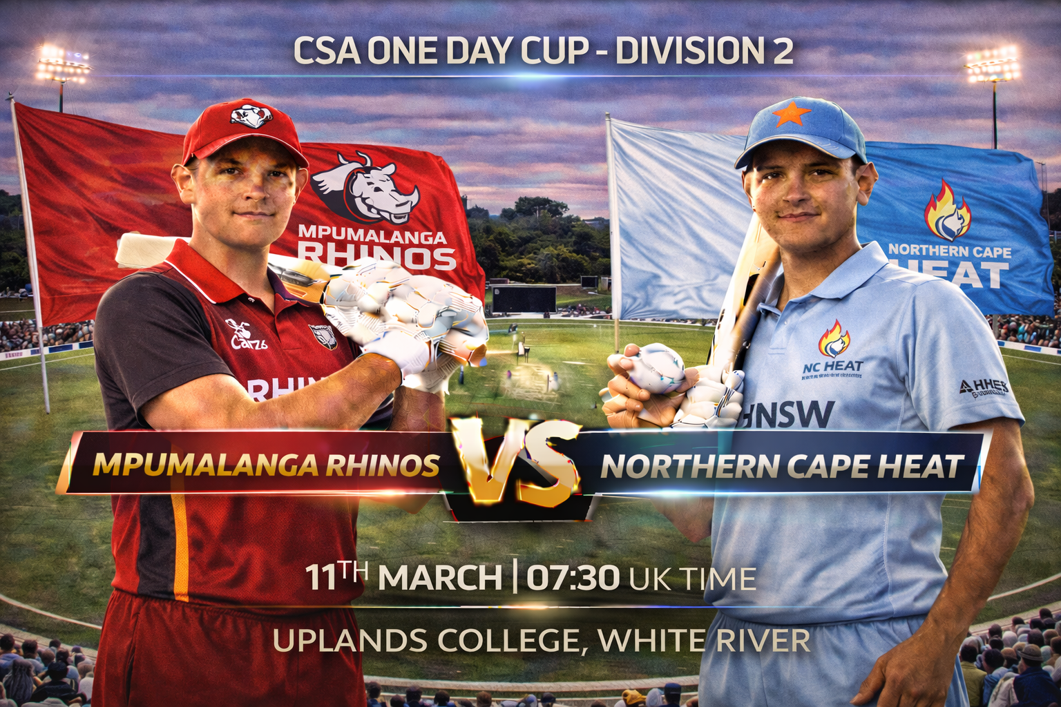 Read more about the article Mpumalanga Rhinos v Northern Cape Heat – 11 March – Preview & Prediction