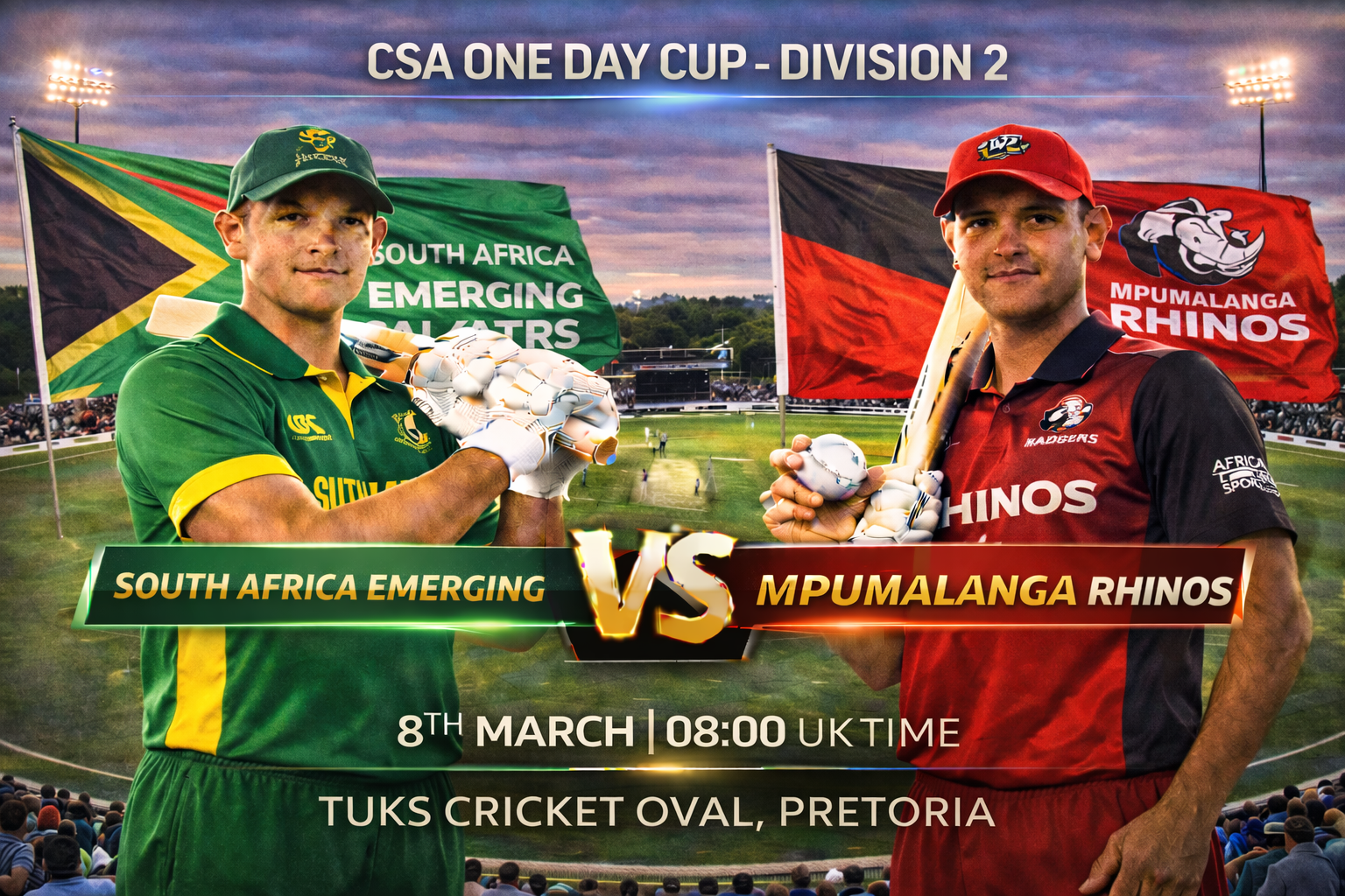 Read more about the article South Africa Emerging Players v Mpumalanga Rhinos – 8 March – Preview & Prediction