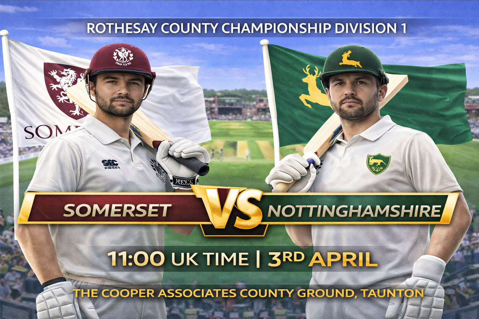 Read more about the article Somerset v Nottinghamshire – 3 April – Preview & Prediction