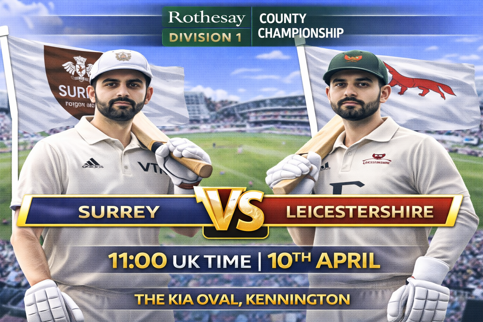 Read more about the article Surrey v Leicestershire – 10 April – Preview & Prediction