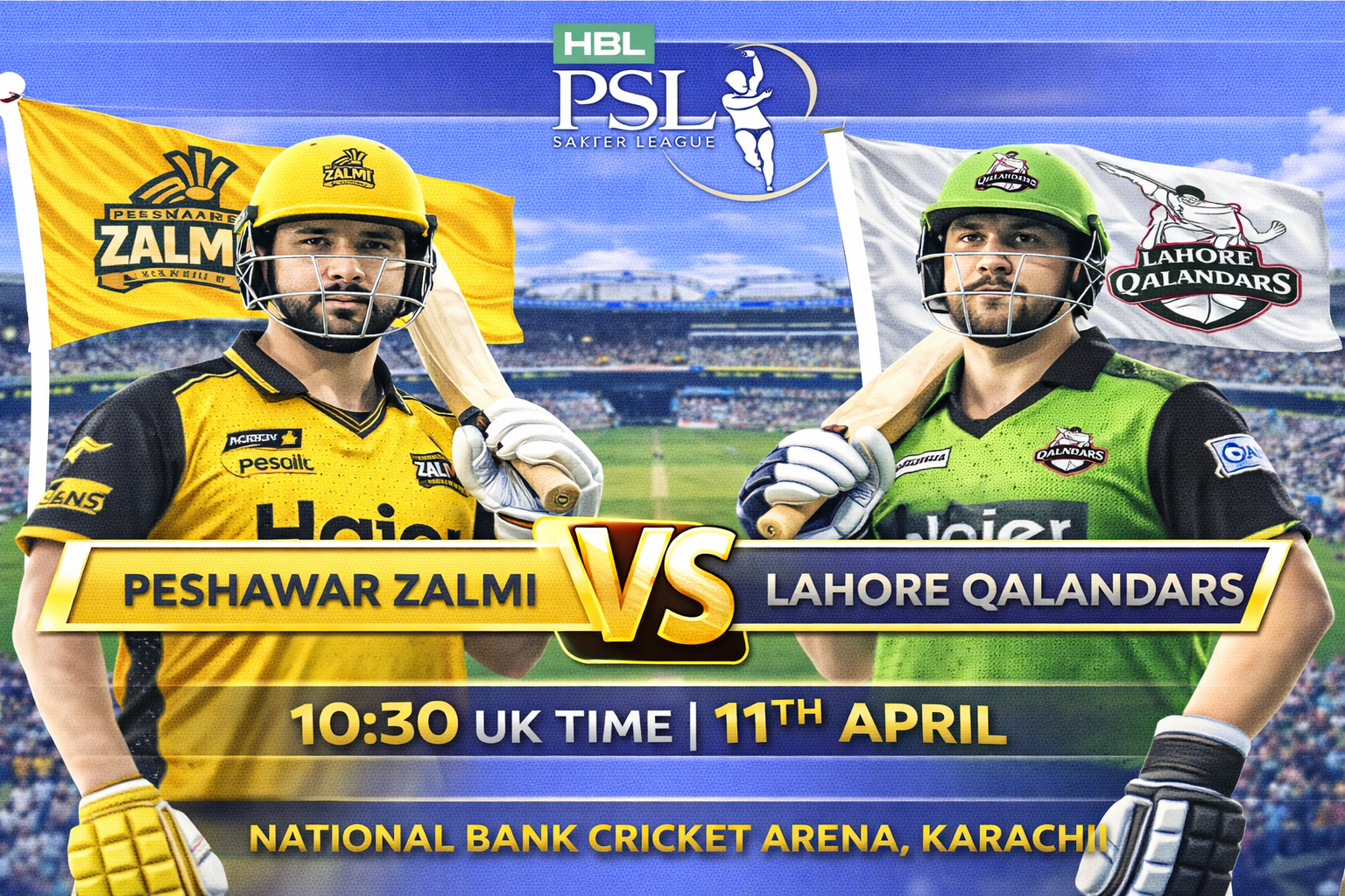 Read more about the article Peshawar Zalmi v Lahore Qalandars – 11 April – Preview & Prediction