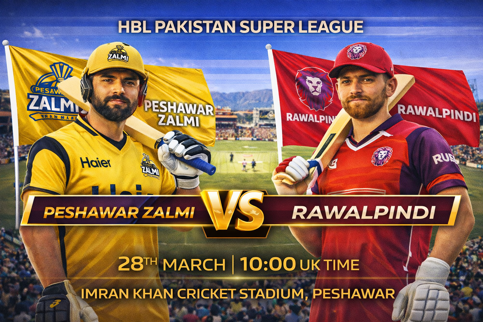 Read more about the article Peshawar Zalmi v Rawalpindiz – 28 March – Preview & Prediction