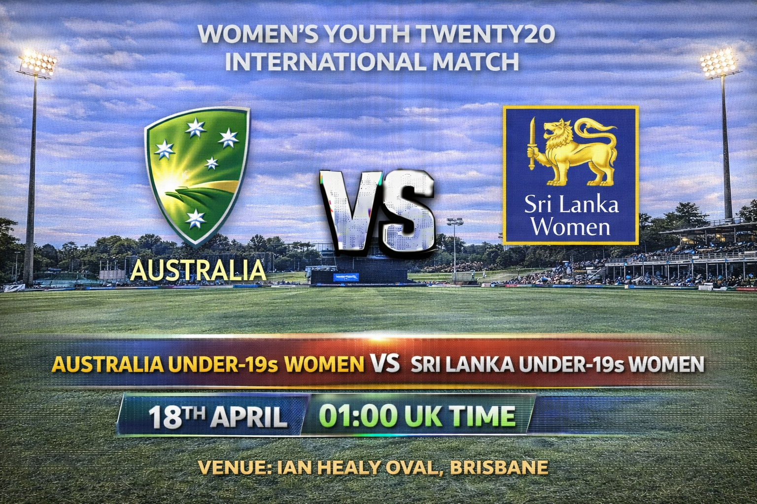 Read more about the article Australia U19 Women v Sri Lanka U19 Women – 18 April – Preview & Prediction