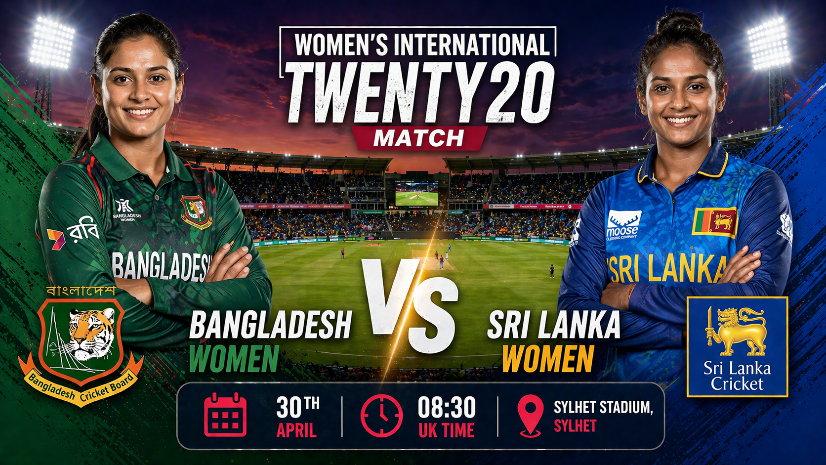 Read more about the article Bangladesh Women v Sri Lanka Women – 30 April – Preview & Prediction