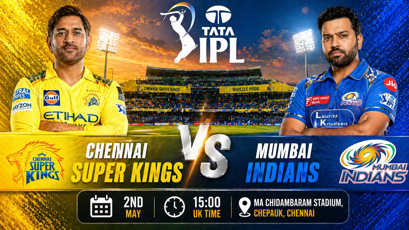 Read more about the article Chennai Super Kings v Mumbai Indians – 2 May – Preview & Prediction