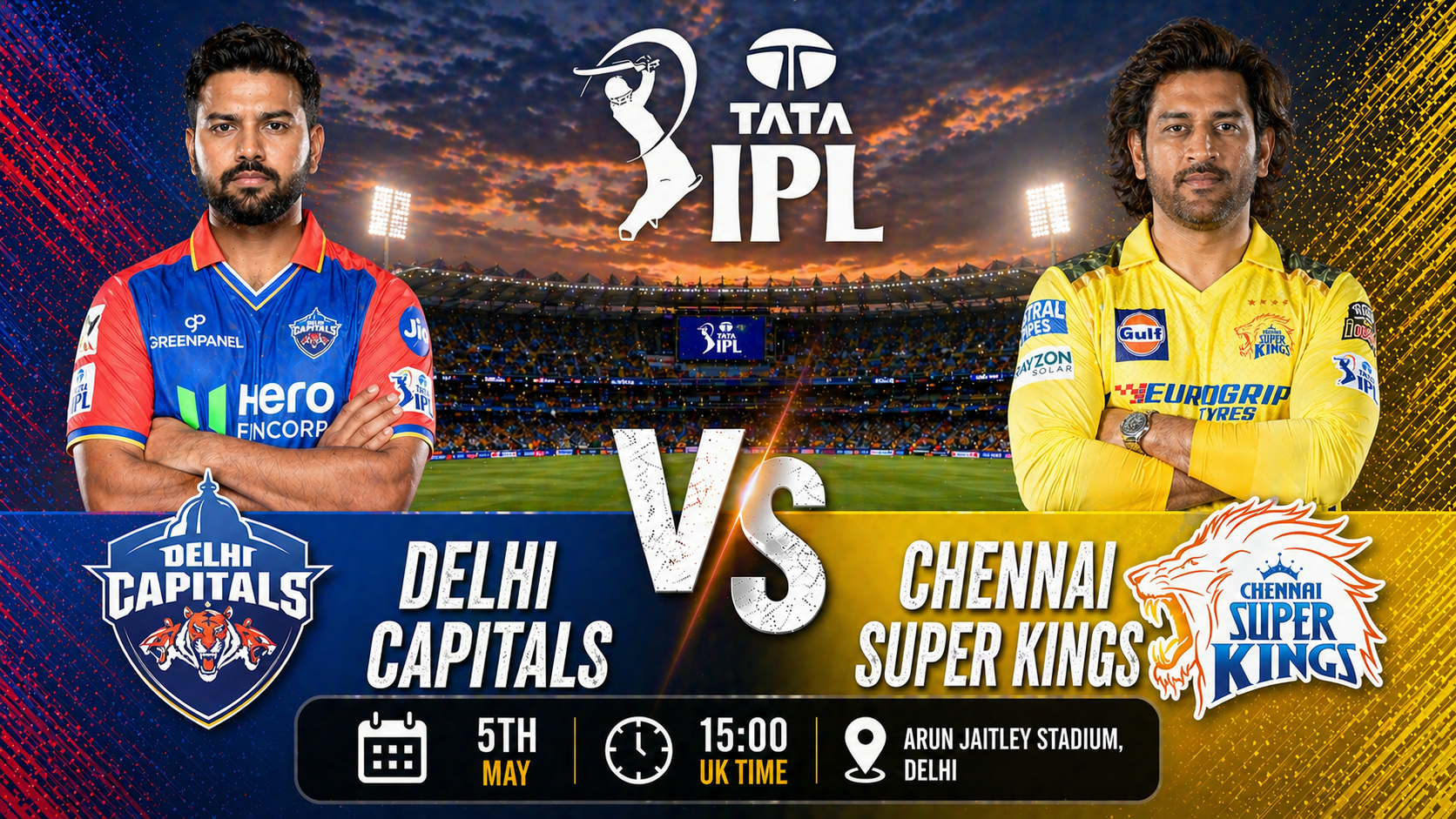 Read more about the article Delhi Capitals v Chennai Super Kings – 5 May – Preview & Prediction