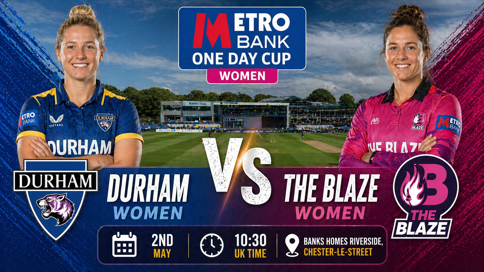 Read more about the article Durham Women v The Blaze – 2 May – Preview & Prediction