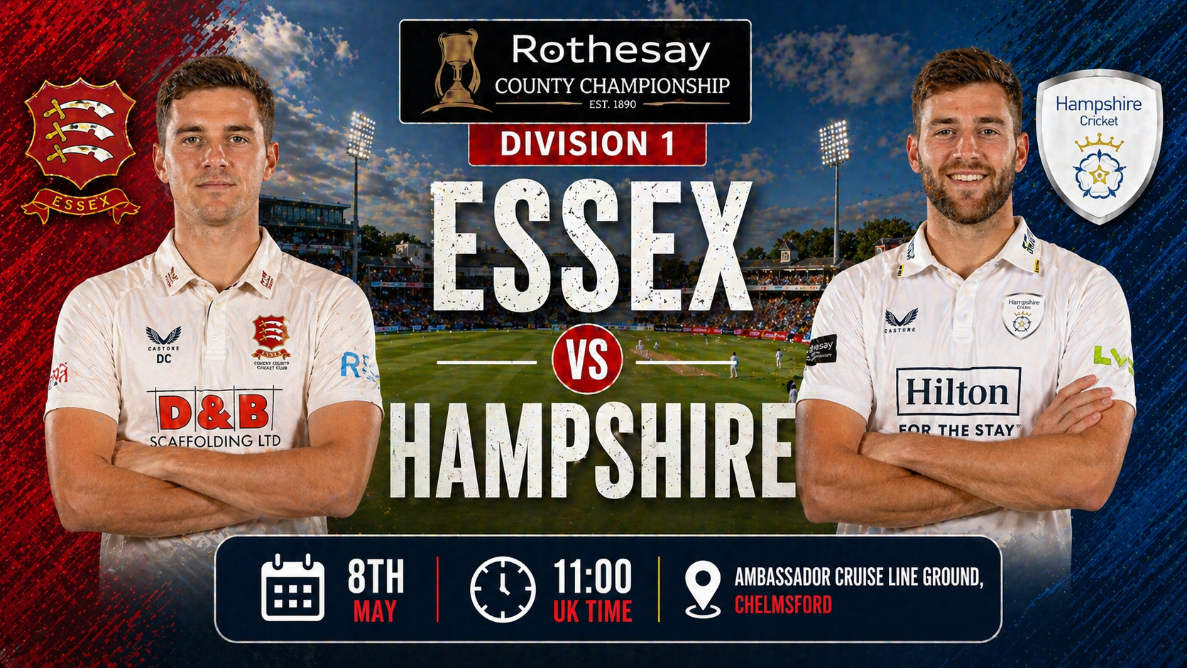 Read more about the article Essex v Hampshire – 8 May – Preview & Prediction