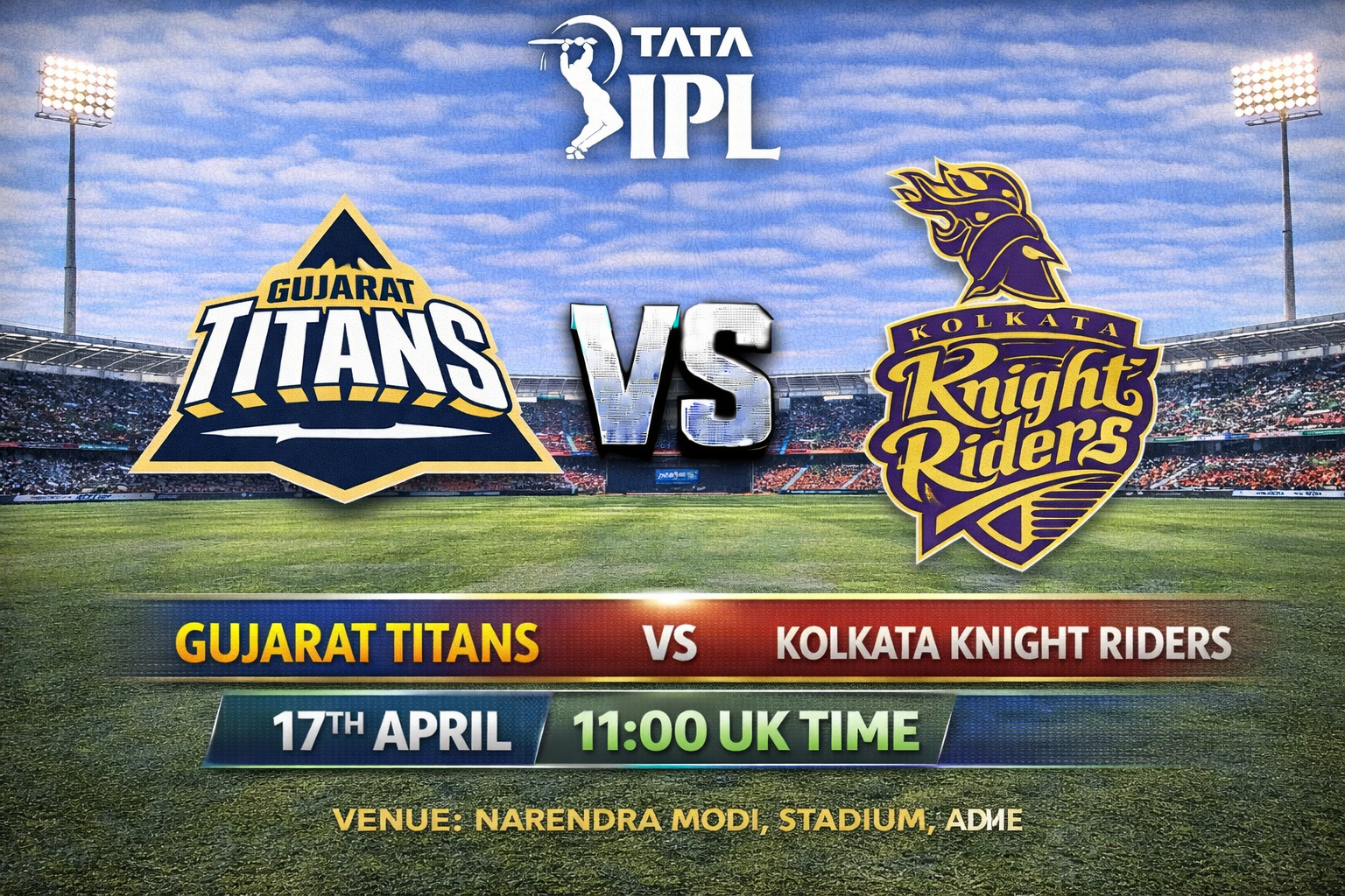 Read more about the article Gujarat Titans v Kolkata Knight Riders – 17 April – Preview & Prediction
