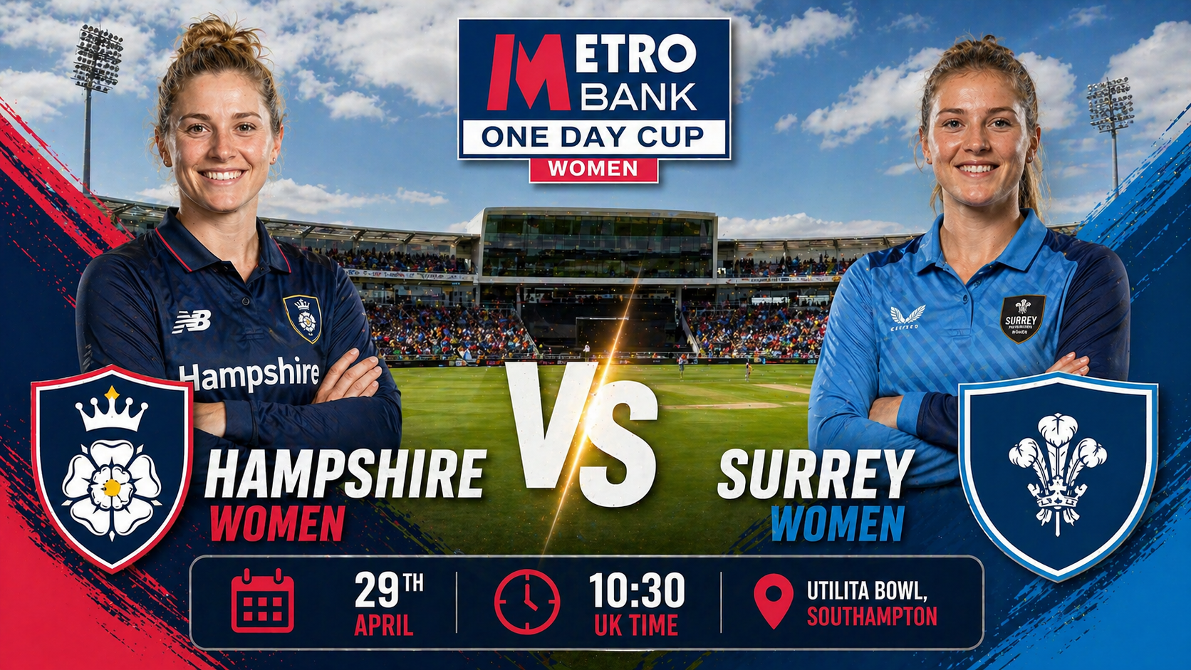 Read more about the article Hampshire Women v Surrey Women – 29 April – Preview & Prediction