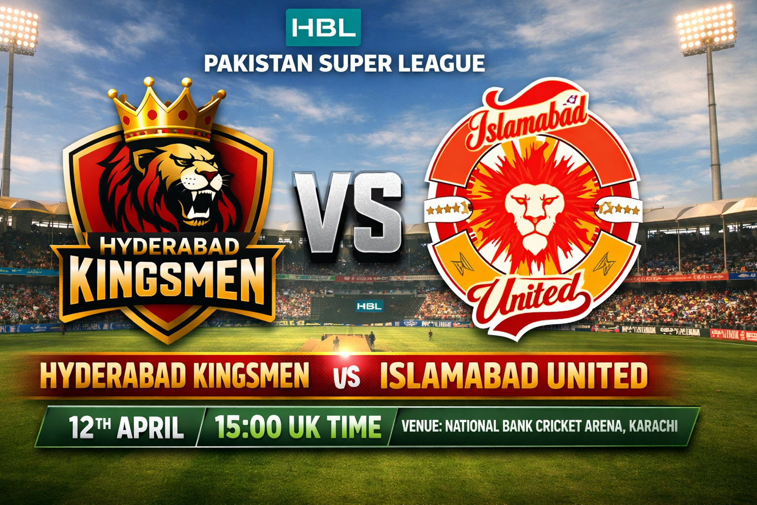 Read more about the article Hyderabad Kingsmen v Islamabad United – 12 April – Preview & Prediction