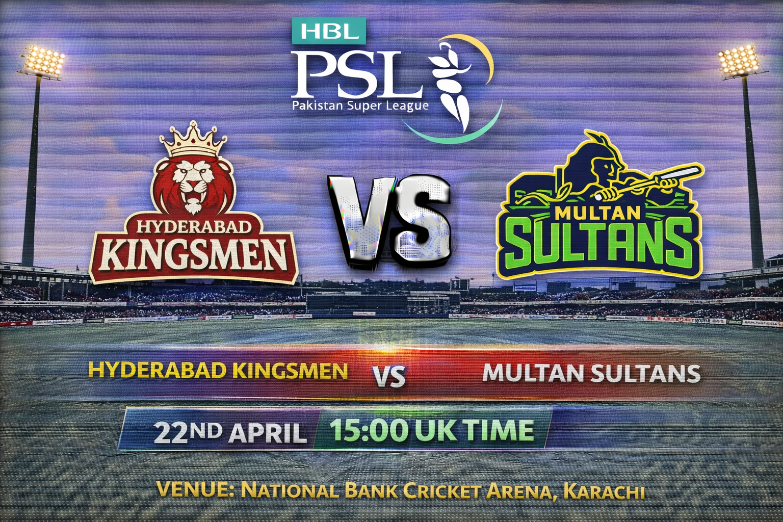Read more about the article Hyderabad Kingsmen v Multan Sultans – 22 April – Preview & Prediction