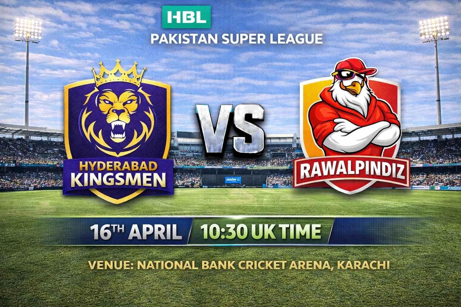 Read more about the article Hyderabad Kingsmen v Rawalpindiz – 16 April – Preview & Prediction
