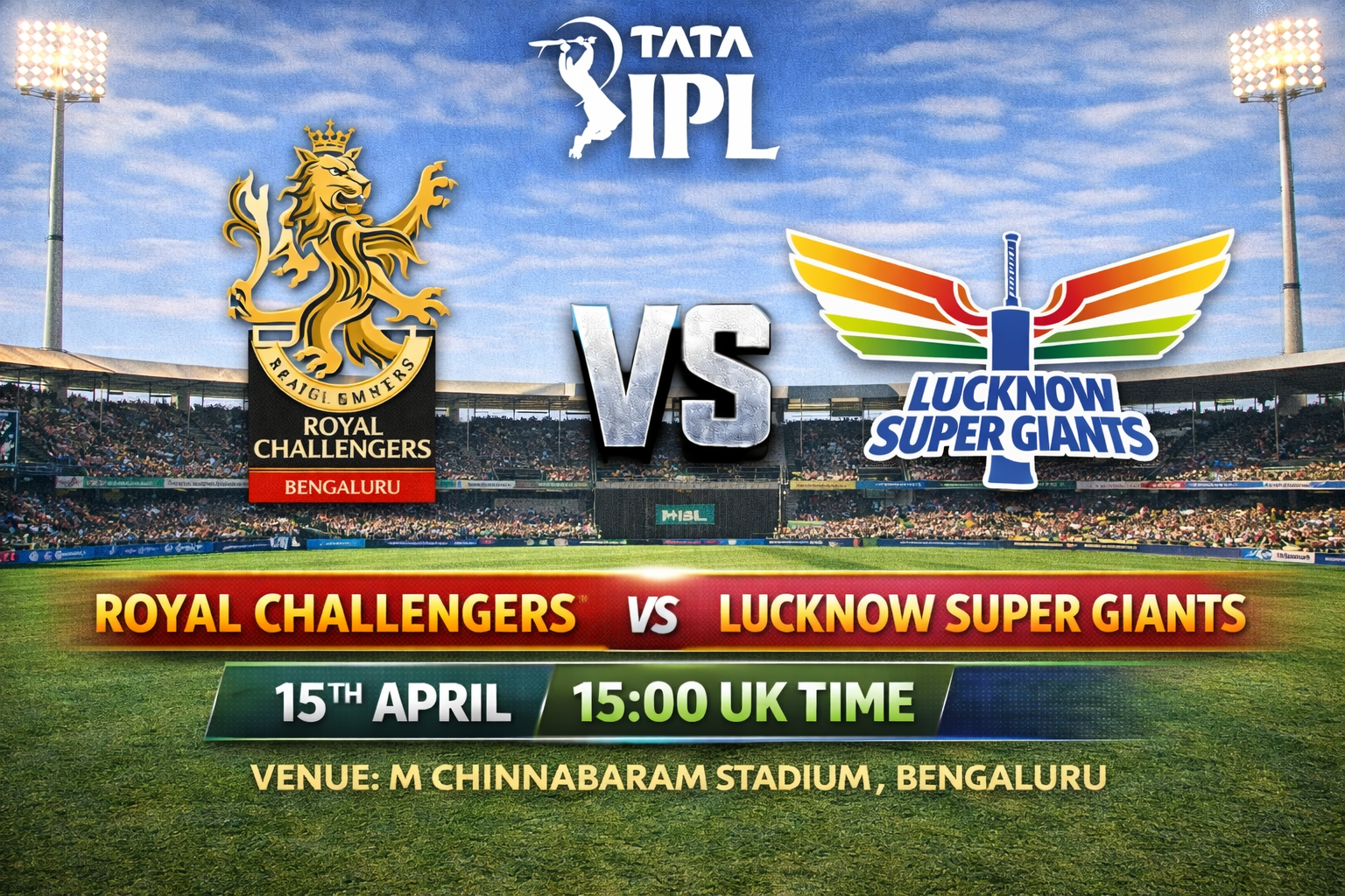 Read more about the article Royal Challengers Bengaluru v Lucknow Super Giants – 15 April – Preview & Prediction