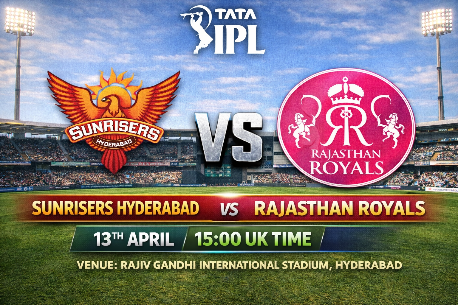 Read more about the article Sunrisers Hyderabad v Rajasthan Royals – 13 April – Preview & Prediction