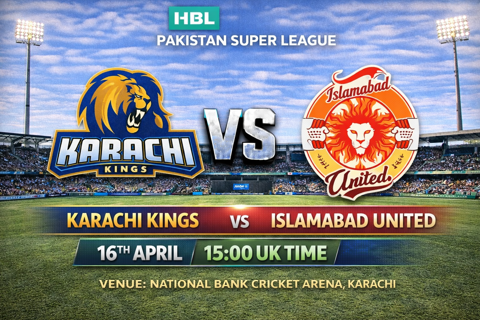 Read more about the article Karachi Kings v Islamabad United – 16 April – Preview & Prediction
